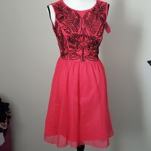 NWT Chi Chi London Beaded Coral Dress